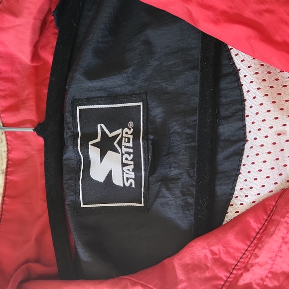 Vintage Starter Men's Colorblock Red/Black/White Windbreaker Size Med. USED - Picture 5 of 7